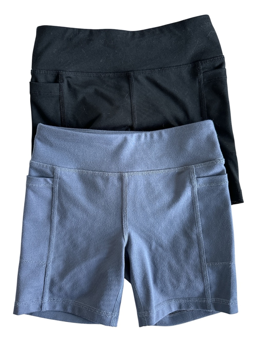 DSG Girl’s Bike Shorts - Black & Slate Blue